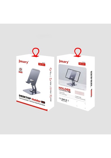 Jmary Mk-61 Ayarlanabilir Katlanabilir 360 Derece Dönebilen Telefon Ve Tablet Standı Gri