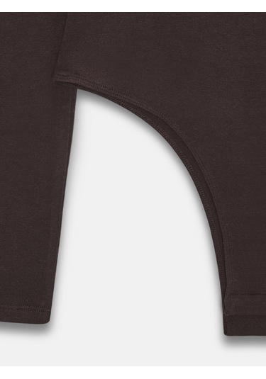 Dilvin 32776 Oval Yaka Bodysuit-koyu Kahve