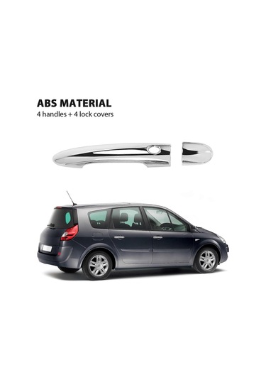 Scenic 2 Iı 2003-2009 İçin Krom Kapı Kolu Kapağı Trim Kapağı - Oto Aksesuarları - Kaiyi