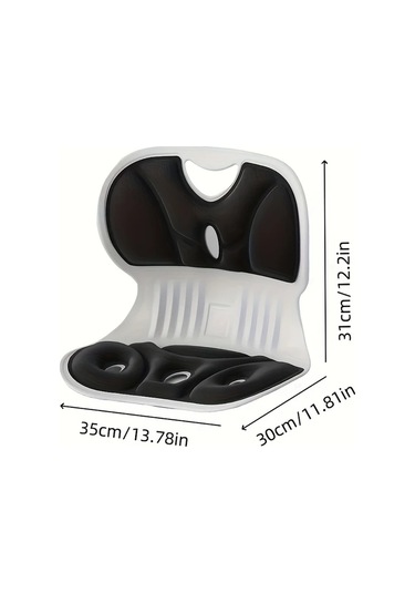 Sunshine011 Ergonomik Bel Yastığı - Anti Yorgunluk Gri Masa Başı Ve Tv Koltuk Minderi Moda Grisi