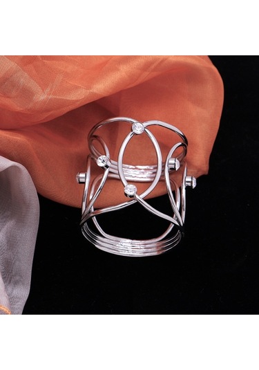 Sones Cjk1019 Üç Boyutlu Elmas İşlemeli Peçete Tokası Otel Masası Düğün Ziyafet Aksesuarları Gümüş