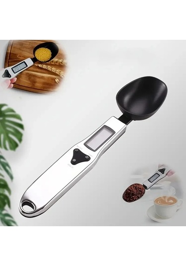 Wondernest Hassas Lichen Kaşık Dijital Terazi 500g/0.1g Yüksek Ölçek Gümüş