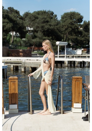 İlda Tek Omuz Sarı Pareo Elbise sarı