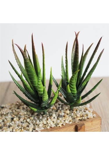 Sones Yapay Mini Aloe Plastik Bitkiler El Sanatları Çiçekçilik Peyzaj Bahçe Aile Ofis Dekorasyonu Akın Yeşil Sarı Uç