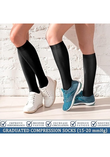 Lemestar Bakır Kompresyon Çorapları 3 Adet 15-20 Mmhg - Spor, Koşu, Dağcılık İçin Erkek/kadın - Kan Akışını Artırır, Yorumu Azaltır, Kuru Ve Konforlu Çok Renkli Lemestar Bakır Kompresyon Çorapları 3 Adet 15-20 Mmhg - Spor, Koşu, Dağcılık İçin Erkek/kadın - Kan Akışını Artırır, Yorumu Azaltır, Kuru Ve Konforlu Çok Renkli