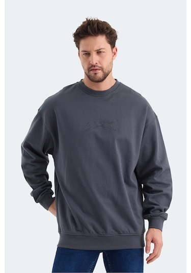 Slazenger Vadık 2li Set Erkek Koyu Gri - Yeşil Sweatshirt Koyu Gri - Yeşil