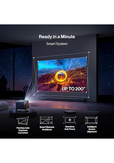 Bladecine Cube 600 - 600 Isolümen, 2xhdmı Max. 200" Siyah Projeksiyon