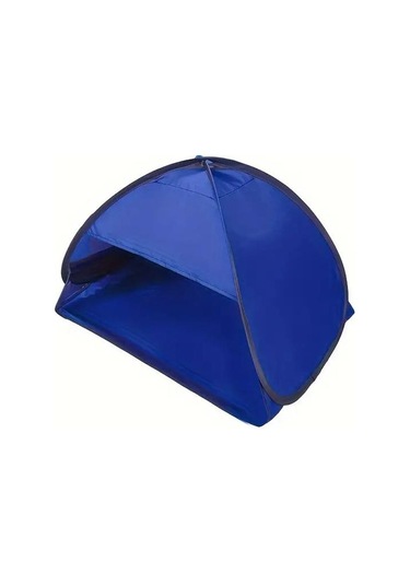 Yaratıcı Açık Hava Mini Güneş Barınakları Kamp Açılır Güneş Gölgelik Baş Ve Yüz Çadırı Plaj Pikniği İçin Mavi