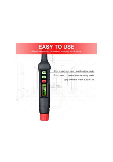 Tenfowee Habotest Ht61 Mini Gaz Dedektörü - Tüm Yakıcı Gazları Tespit Edici, Sesli Alarm, Pil Dahil Değil
