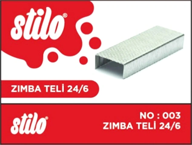 Stilo Zımba Teli 24/6 Gümüş - 10 Kutu