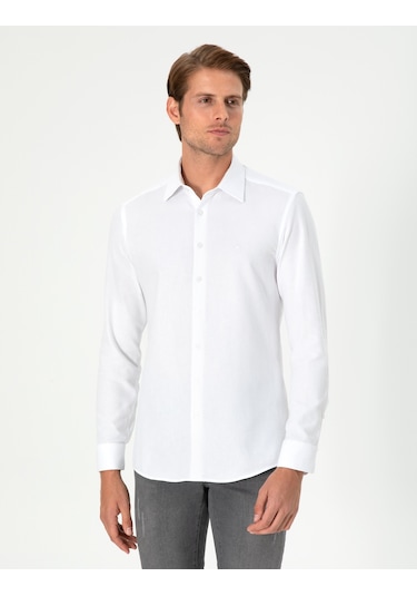 Pierre Cardin Erkek Beyaz Gömlek Desenli 50294732-vr013 Beyaz