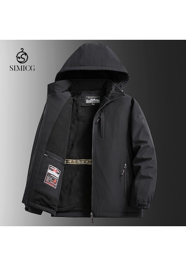 Polar Astarlı Ceket, Kalın Ceket Siyah