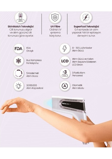 Relux Ipl9950 Ipl Lazer Epilasyon Aleti 3.000.000 Işık Atımı