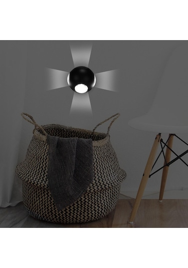 Homyl Duvar Apliği Ev Dekorasyonu Için Duvara Monte Koridor 3000k-sıcak-beyaz Siyah