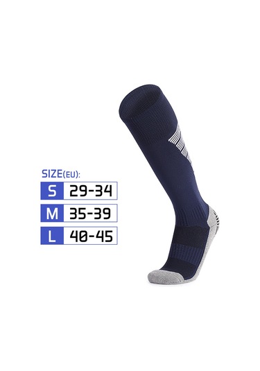 Qingmipy Uzun Ayak Futbol Çorabı, Nem Emici, Solma Engellici, Kumaş: Pamuk+nilon+polyester, Kırmızı, S 29-34 Kırmızı