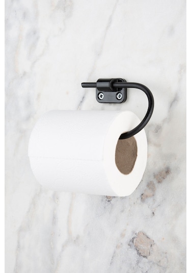 MultiStore Mini Serisi Siyah Açık Tuvalet Kağıtlığı Wc Kağıtlık Tutucu