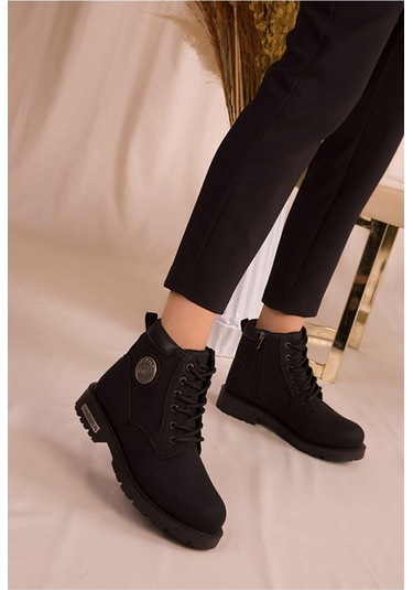 Konfores 1386 Unisex Anatomik Tabanlı Spor Bot - Nkt01386-siyah-3 Siyah