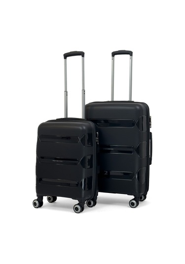 Lucas Polipropilen Kırılmaz Valiz, Kabin Boy&orta Boy Siyah