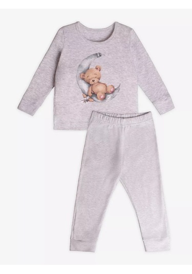 Mami-kids Uzun Kollu Yenidoğan Bebek Pijaması 100023471 Gri
