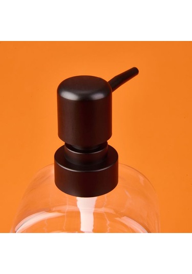 Mien Cam Sıvı Sabunluk - Şeffaf / Siyah - 20x8 Cm Şeffaf / Siyah