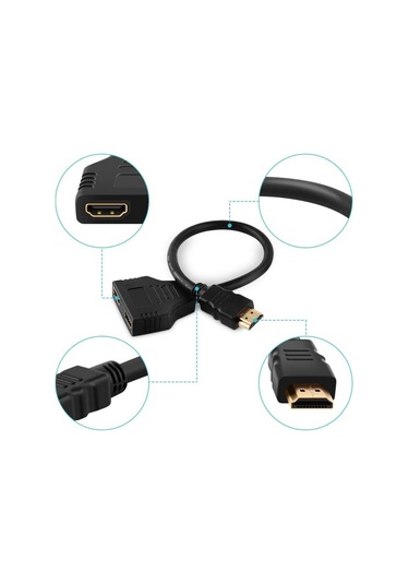 Büro Ev Ofis Cihazları İçin 2port Hdmı Çoğaltıcı