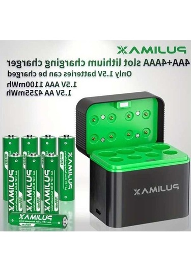 Besthome1 Dream011 Pujımax 8 Hücreli 1.5v Aa Aaa Şarj Cihazı Hızlı Şarj Manyetik Kapak Otomatik Durdurma