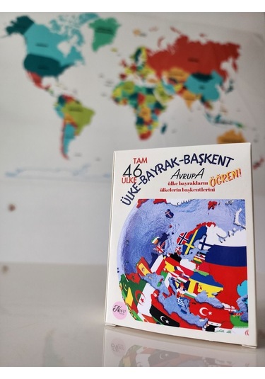 Avrupa Ülkeleri-harita-bayrak-başkent Kartları