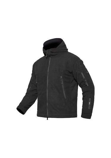 Pasifix Polar Sıcak Erkek Termal Nefes Alabilen Kapüşonlu Palto Siyah