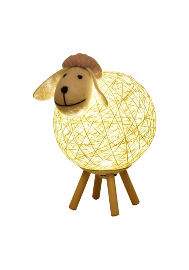 Teltree Koyu Gri Kuzu Kafa Usb Şarjlı 3w Led Gece Lambası - Uzaktan Kumanda 10 Parlaklık Seviyesi Ve Zamanlayıcı Fonksiyonu Orta Boy Gri