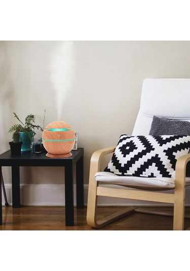 Suofeng 130ml Usb Ultrasonik Esansiyel Yağ Nemlendirici & Aromaterapi Difüzörü 7 Renkli Led Işık - Ev, Yatak Odası, Ofis İçin