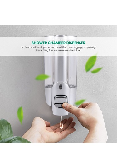 Xiaaokeji Sabunluk, Jel Dispenseri 350ml, Mutfak Şampuan Dispenserleri Gümüş