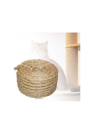 Magideal Suntek Bükülmüş Sisal Halat Kedi Tırmalama Direği 6 MM 15 Mt