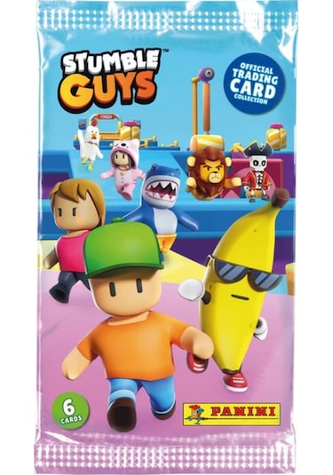 Panini Stumble Guys Koleksiyon Kartları - Çoklu Set - 1 Paket 6 Adet Kart + 1 Limited Edition Kart