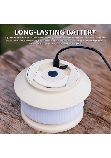 Neevoyu Suya Dayanıklı 5 Aydınlatma Modlu 3000mah Şarjlı Kamp Işığı - 20m Esnek Şerit Yeşil