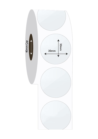 40MM X 40MM Pp Şeffaf Oval Etiket 40 MM 4 CM 1000 Adet