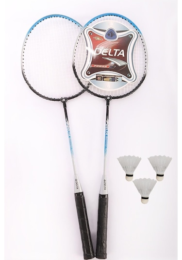 Delta Çiftler için Badminton Raketi 2Adet -Badminton Topu 3 Adet -Deluxe Badminton Çanta Seti