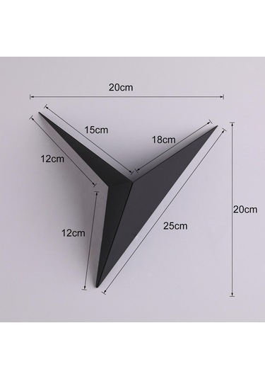 Novahub Altın Minimalist Üçgen Led Duvar Lambası, İskandinav Tarzı Oturma Odası Işıkları, Basit Aydınlatma, Yatak Odası İçin Altın