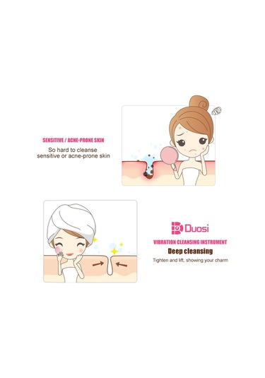Sones 2'si 1 Arada Elektrikli Yüz Temizleme Fırçası Su Geçirmez Yüz Cilt Temizleme Masaj Aleti Silikon Titreşimli Fırça Gözenek Temizleyici Siyah Nokta Temizleyici