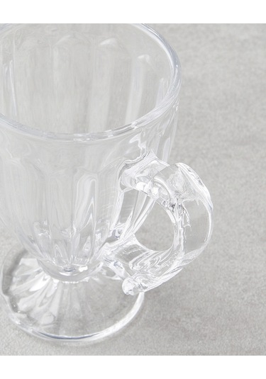 Tuko Cam 4 Lü Ve Kulplu Çay Bardağı 90 Ml Şeffaf Şeffaf