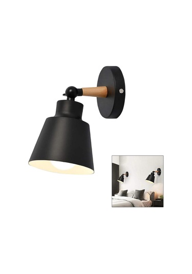 Homyl Modern Duvar Lambası Yatak Odası Koridor Kapalı Siyah Siyah