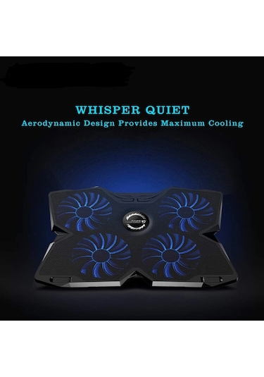 Hpy Pazar Dört Fanlı Laptop Soğutucu 14 17" Notebooklar İçin