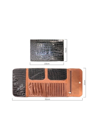 Suntek Kozmetik Kılıfı 16 Yuvalı Profesyonel Seyahat Boyutu