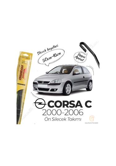İnwells Hibrit Silecek Takımı Opel Corsa C 2000-2006 İle Uyumlu