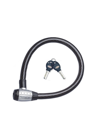 Zhongli Bisiklet Kilidi Halat Kilit Şifreli Anahtarlı 25x150 Siyah