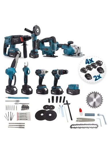 Chelikbei 36V Akülü Vidalama Seti 9'lu Mavi