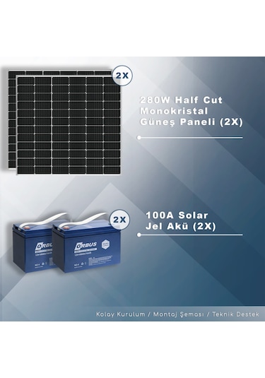 Matech 2 kW Solar Paket Sistem (2000W/Gün)
