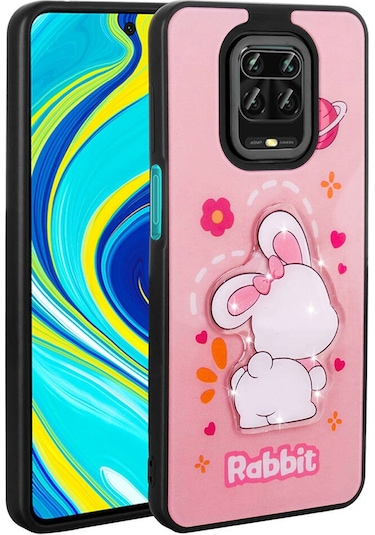 Xiaomi Redmi Note 9s Kılıf Parlak Kabartmalı İkonik Figürlü Amas Silikon Kapak
