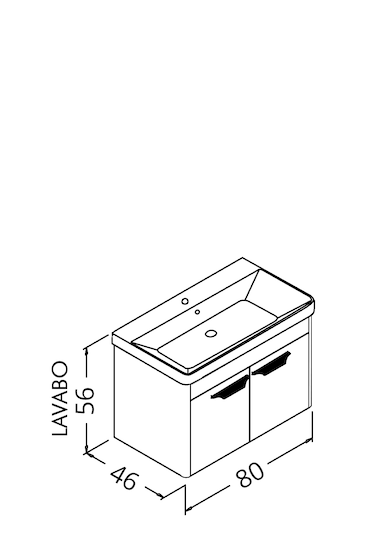 Mauna 80 Cm Alt Modül - Antrasit