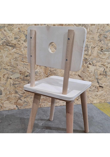 Çocuk Sandalye Ayaklar Kayın Ağacı ,birleşim Yerleri Metalden Ahşap