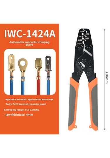 Teltree Molex Ve Tyco Terminal Bağlantıları İçin Geliştirilmiş Iwc-1424a Presli Bağlama Aracı, Kaliteli Malzeme İle Güvenli Bağlantılar Sağlar